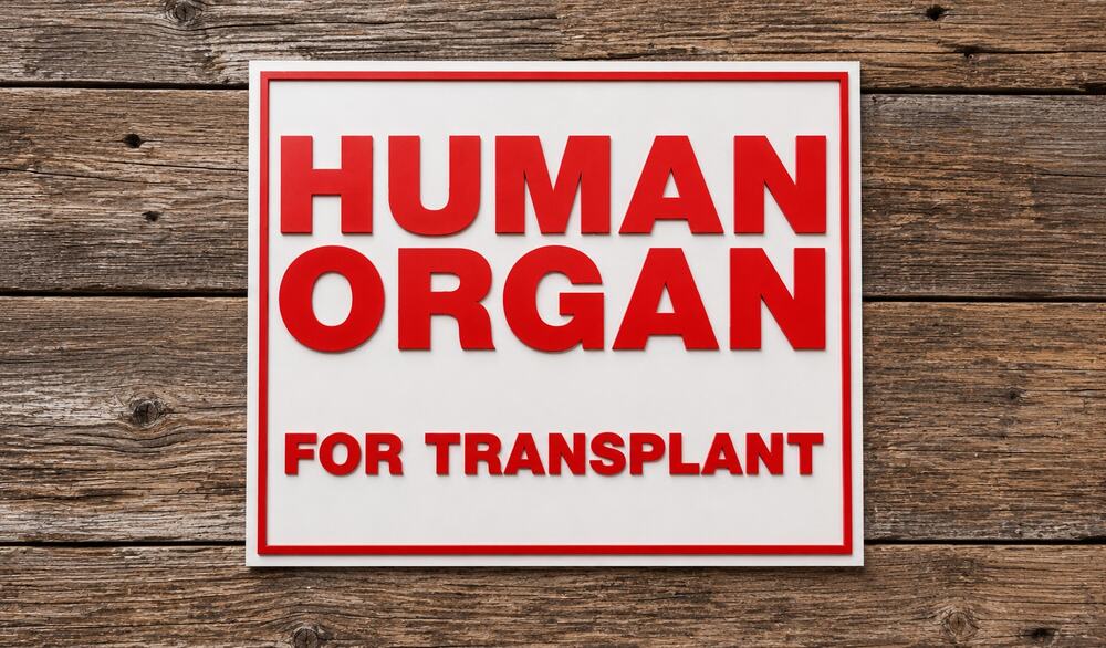 Human Organ For Transplant Sign Halloween Decoration Plaque